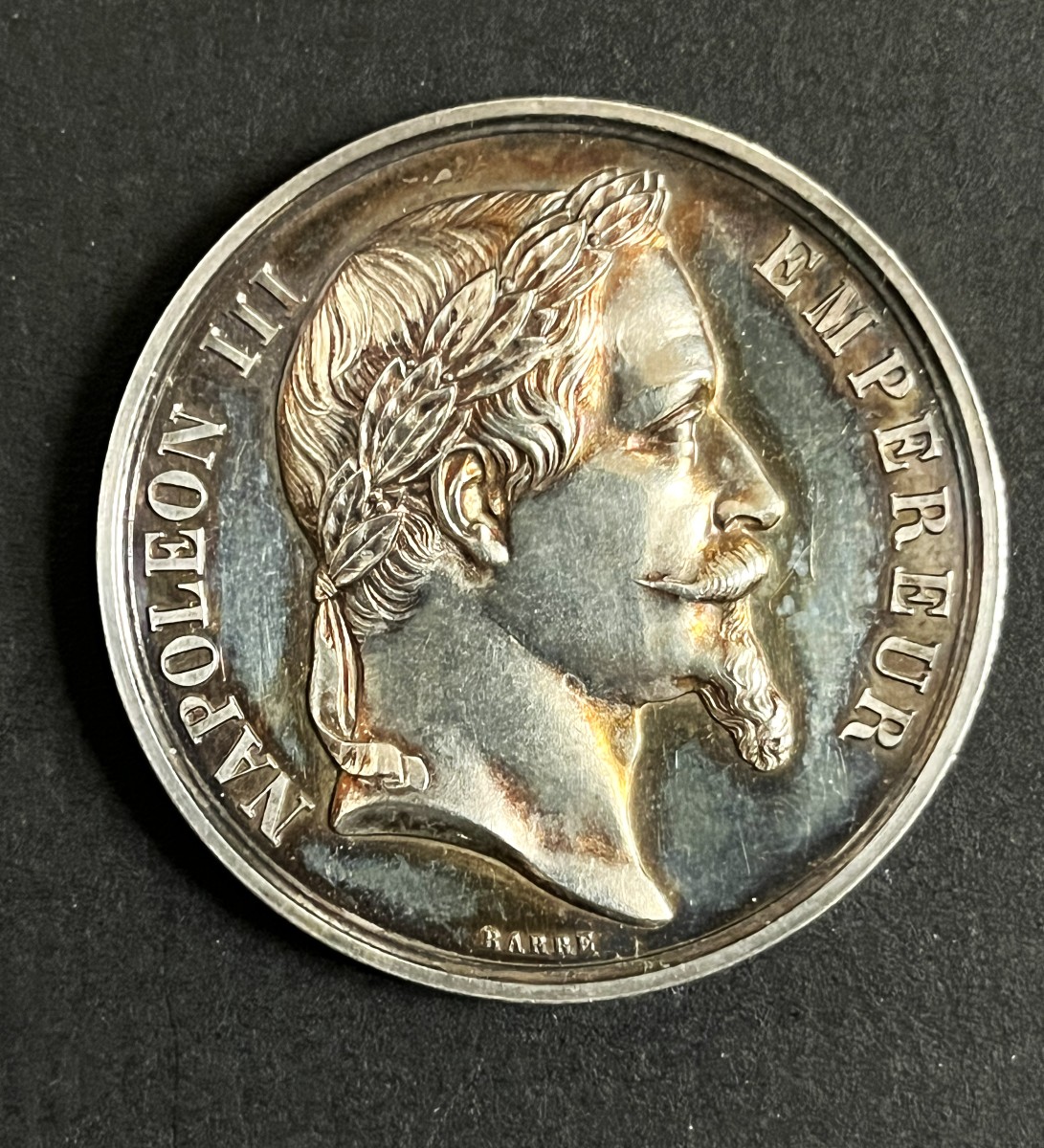 Médaille Napoléon III, Lycée Louis le Grand 1865 en argent-photo-4