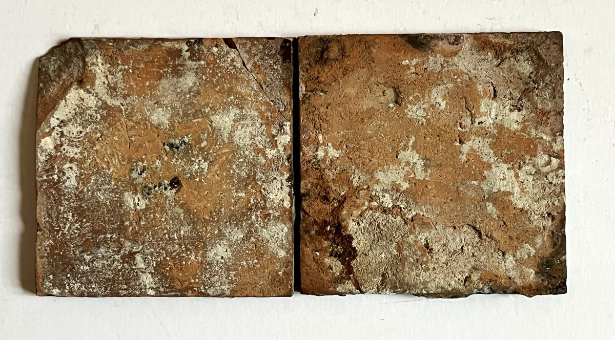 Two Cuenca Y Arista 16th Century Hispano-moorish Tiles, Azulejos-photo-2