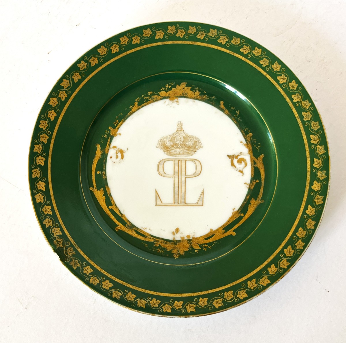 Louis Philippe Porcelain Plate With Sèvres Marks, Château De Fontainebleau-photo-4