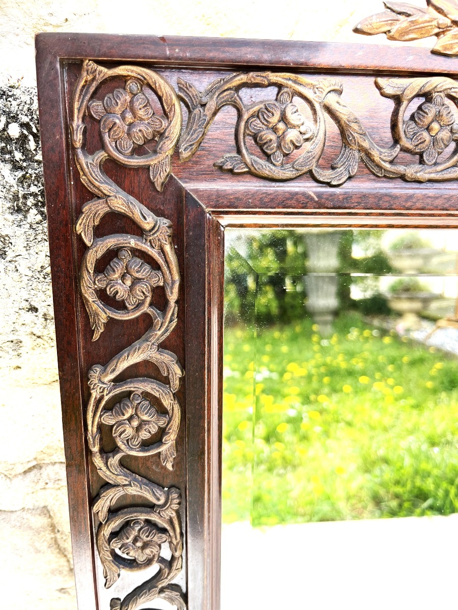 Napoleon III Mirror In Bronze And Mahogany-photo-2