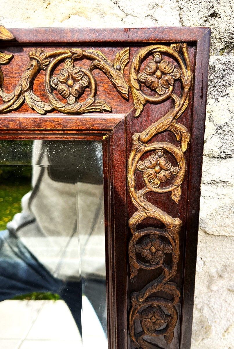 Napoleon III Mirror In Bronze And Mahogany-photo-4