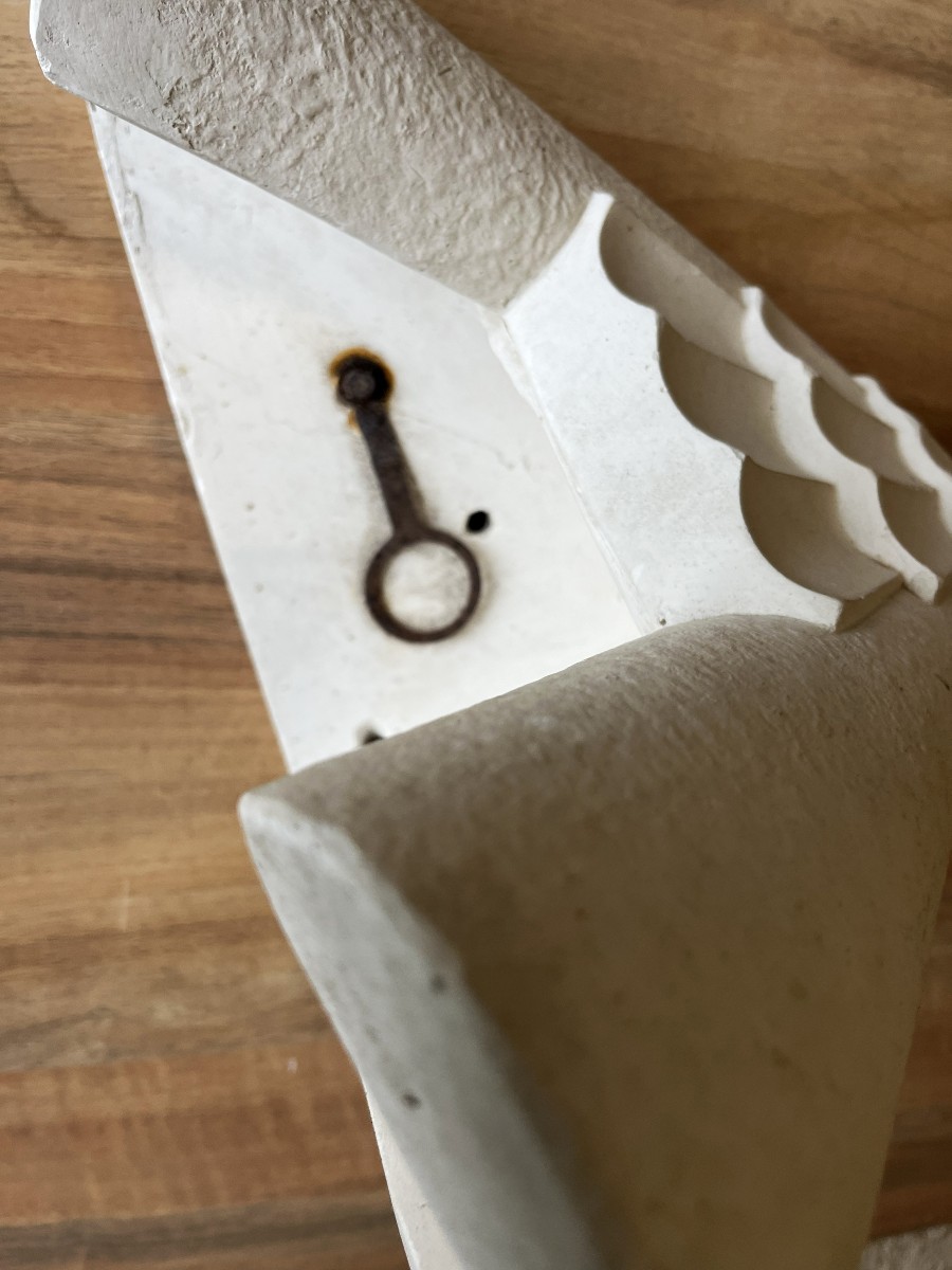 suite de quatre appliques art déco en plâtre-photo-1