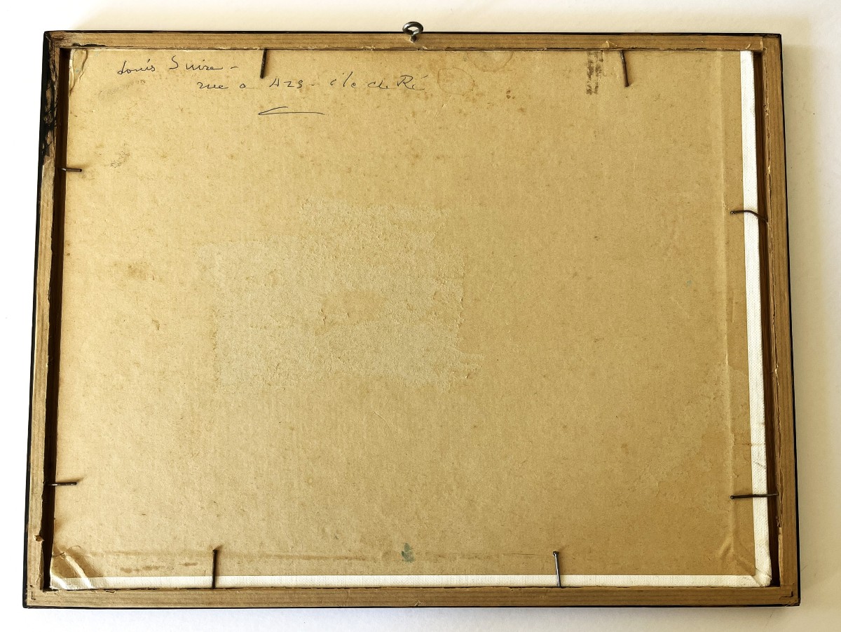 Louis Suire 1899/1987, Ile de Ré, rue de Ars en Ré, huile sur carton.-photo-3
