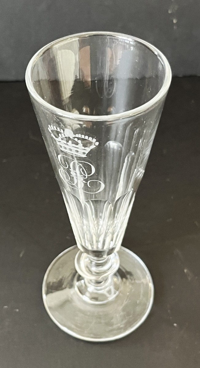 Flûte à Champagne du service du roi Louis-Philippe pour le Château de Compiègne-photo-2