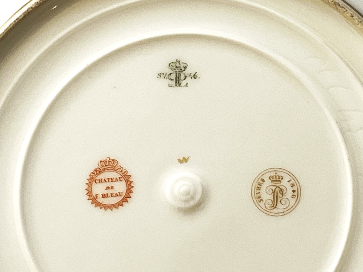 Sèvres Porcelain, Plate From King Louis-philippe's Service At The Château De Fontainebleau-photo-1