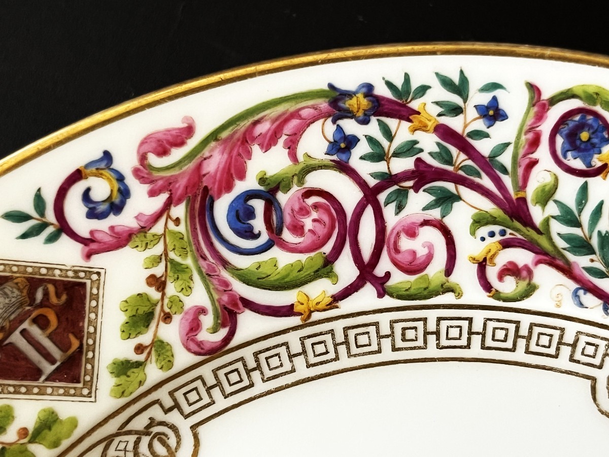 Sèvres Porcelain, Plate From King Louis-philippe's Service At The Château De Fontainebleau-photo-6