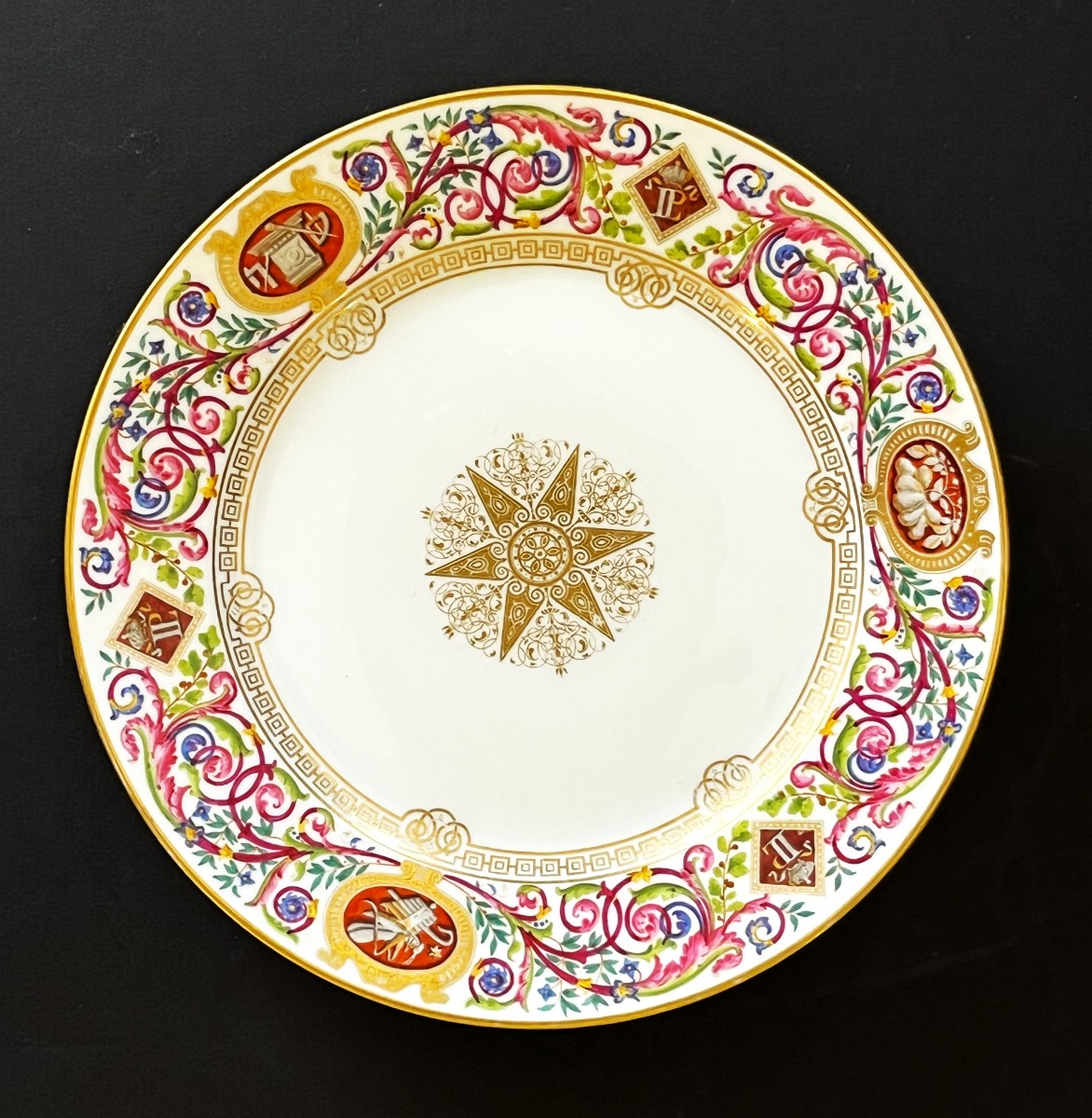 Sèvres Porcelain, Plate From King Louis-philippe's Service At The Château De Fontainebleau