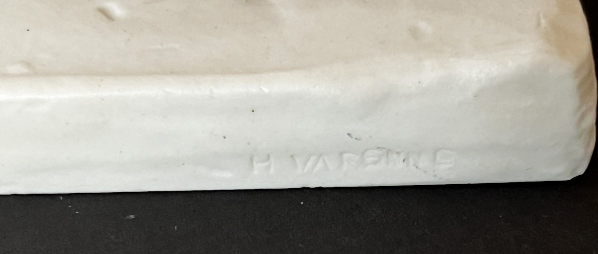 Manufacture Nationale de Sèvres  1910,  Henri Varenne (1860/1933), l'élégante, biscuit.-photo-4