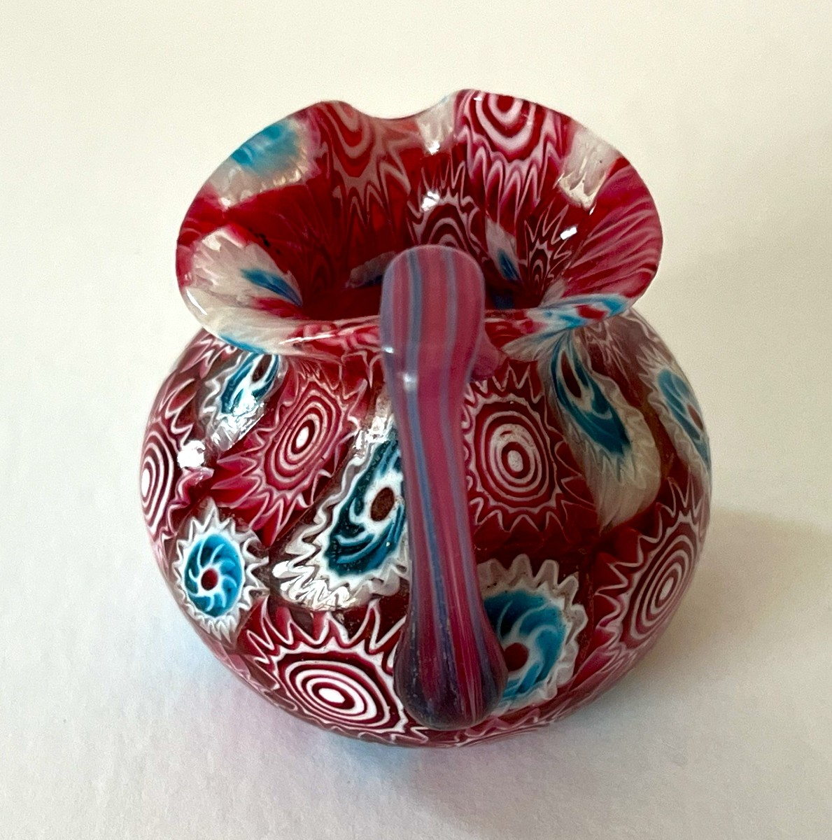 Murano, trois vases miniature en verre soufflé Milleflori-photo-3