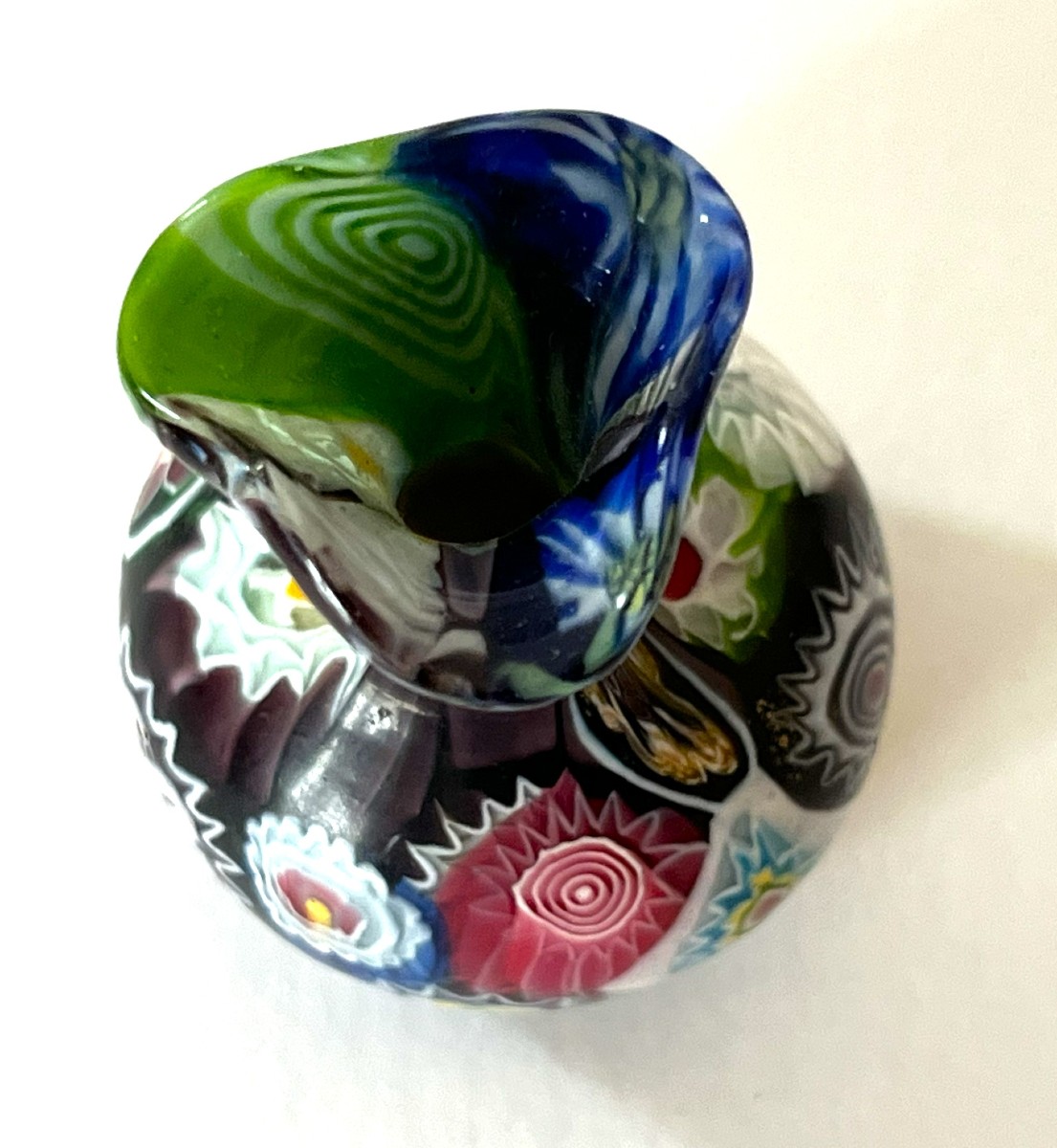 Murano, trois vases miniature en verre soufflé Milleflori-photo-4