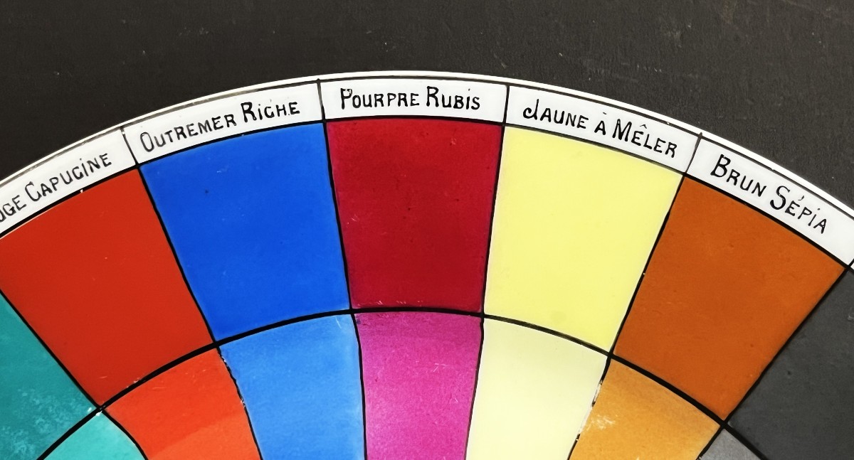 Assiette Palette Nuancier Par A Lacroix Chimiste Paris, Vitrifiable Colors-photo-2