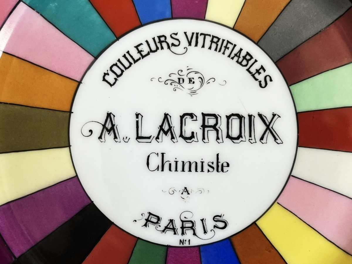 Assiette Palette Nuancier Par A Lacroix Chimiste Paris, Vitrifiable Colors-photo-4