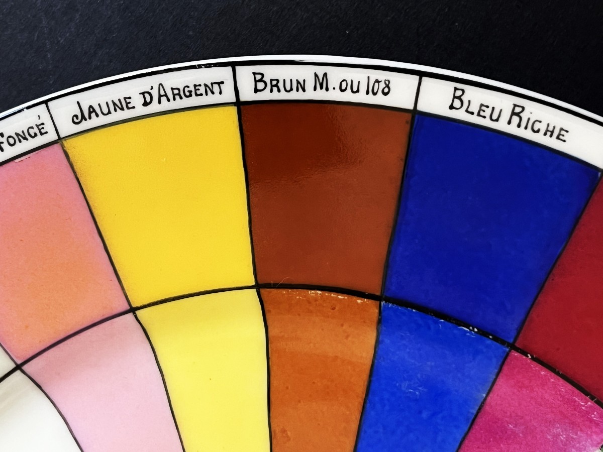 Assiette Palette Nuancier Par A Lacroix Chimiste Paris, Vitrifiable Colors-photo-2