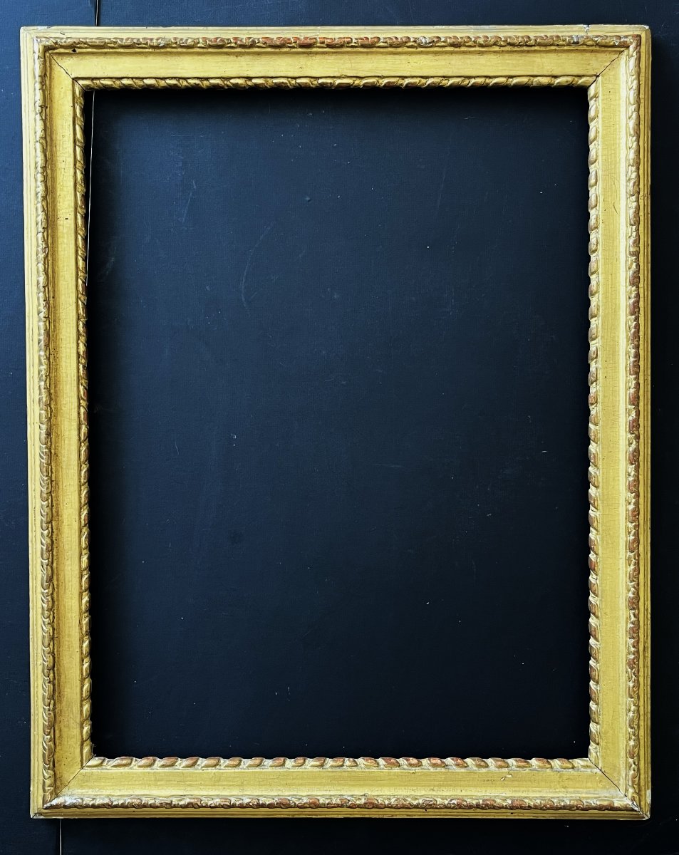 Grand cadre du 18ème siècle d'époque Louis XVI, dorure d'origine.
