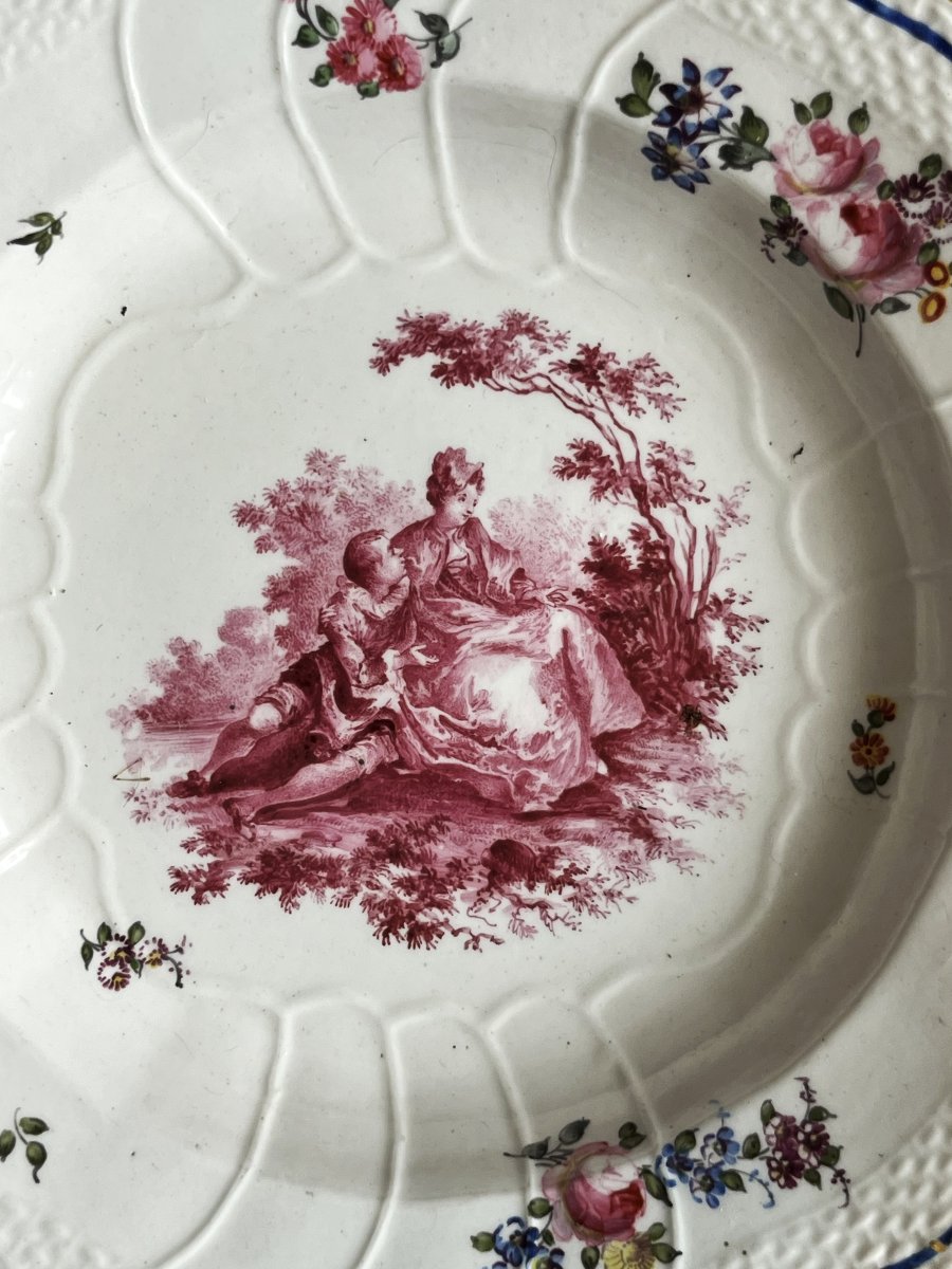 An 18th-century Sèvres Porcelain Soup Plate With A Pastoral Design.-photo-2