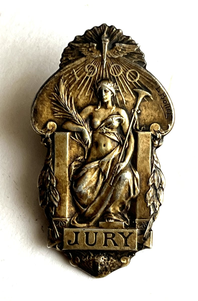 Christofle, 1900 Paris World's Fair, Silver Jury Badge By Bottée-photo-4