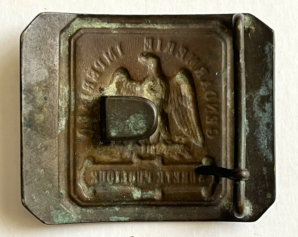 Imperial Gendarmerie Napoleon III Bronze Belt Buckle-photo-2