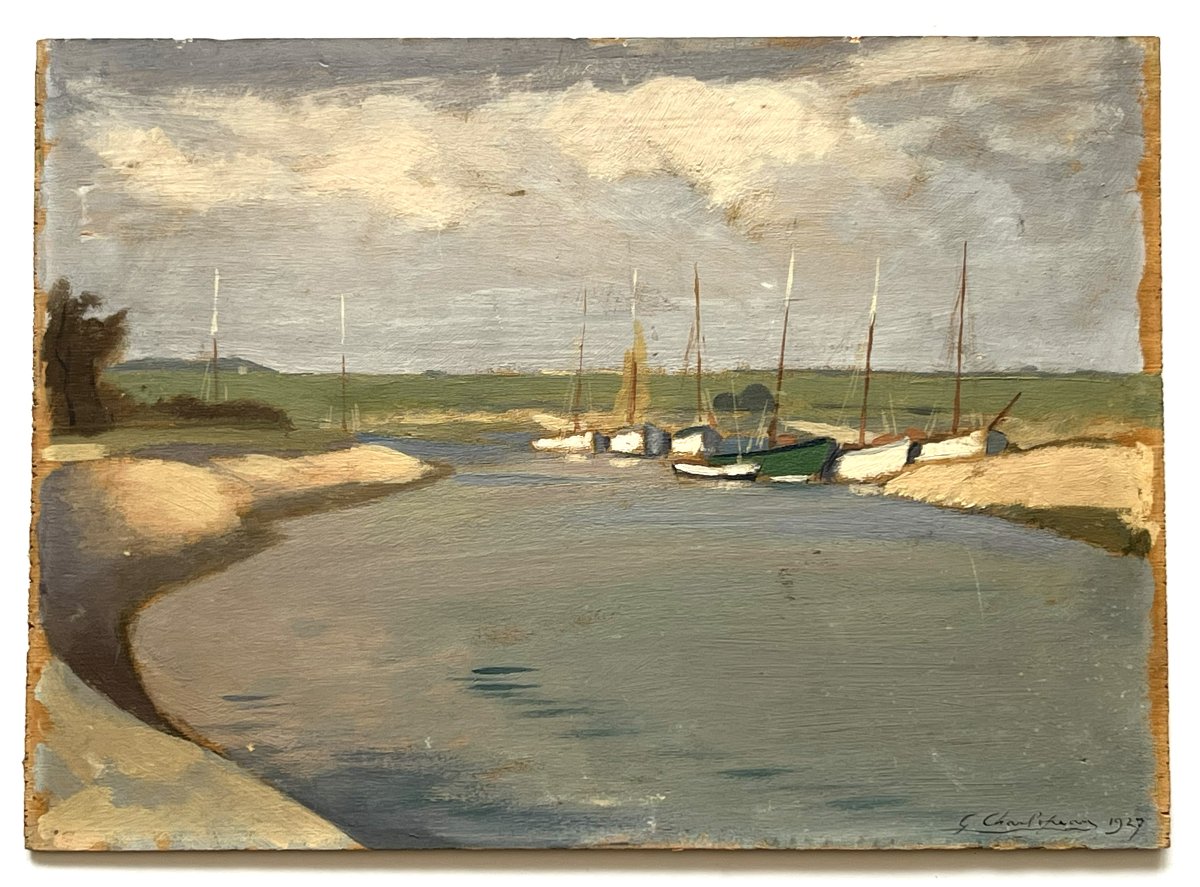 Gabriel Charlopeau 1927 port naturel en Vendée ou Charente Maritime