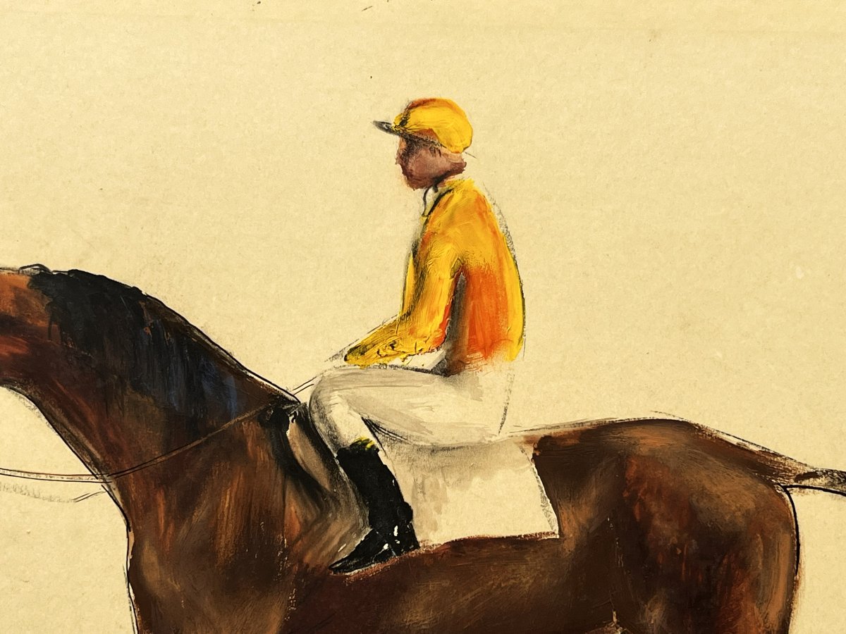 John Skeaping 1901/1980  "avant la course" Jockey sur son cheval-photo-4