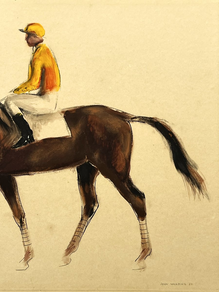 John Skeaping 1901/1980  "avant la course" Jockey sur son cheval-photo-3