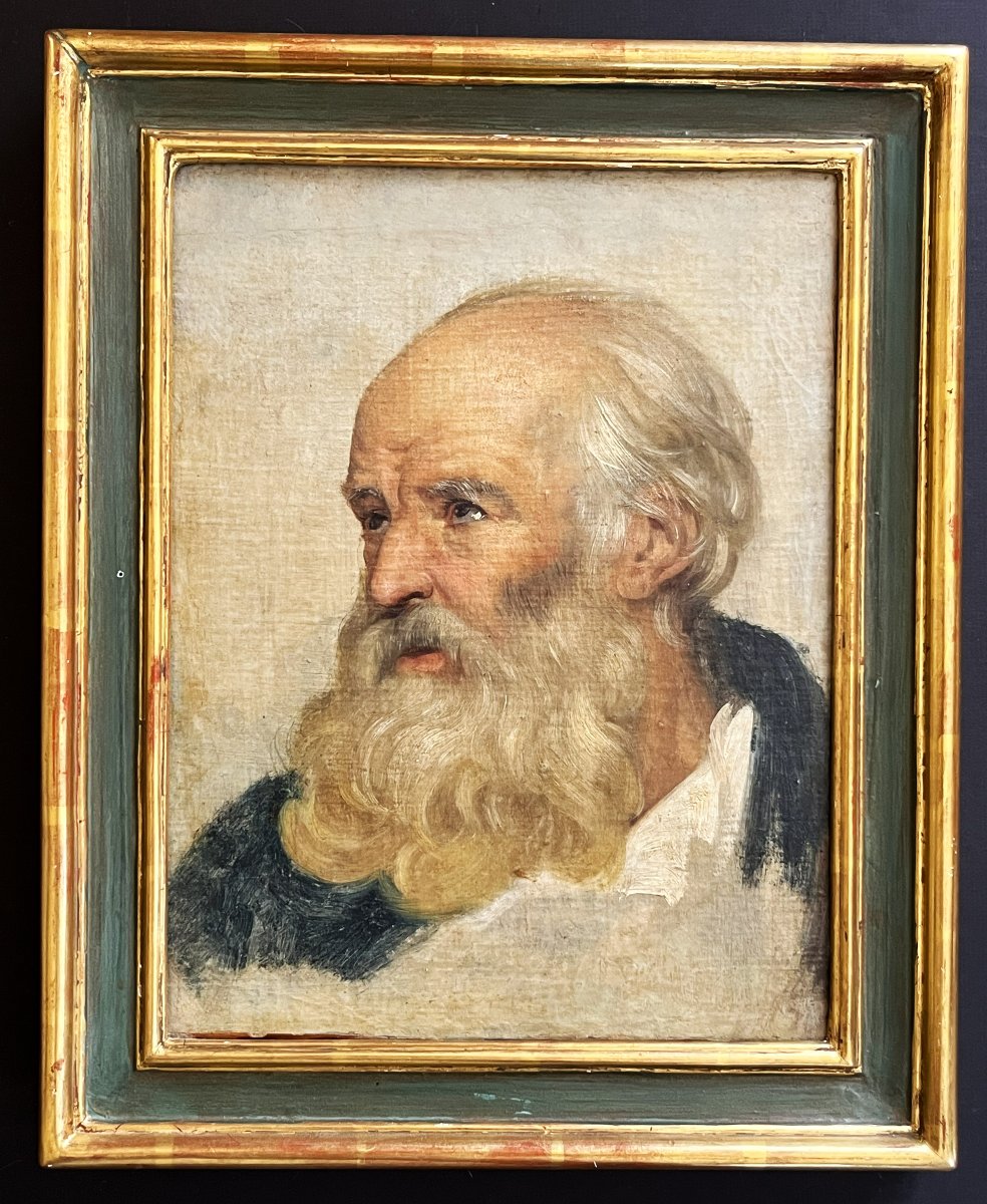 18th-century French School, Portrait Of A Philosopher, Sketch.-photo-2