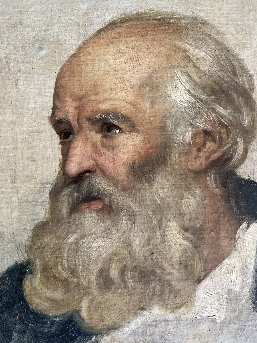 18th-century French School, Portrait Of A Philosopher, Sketch.-photo-4