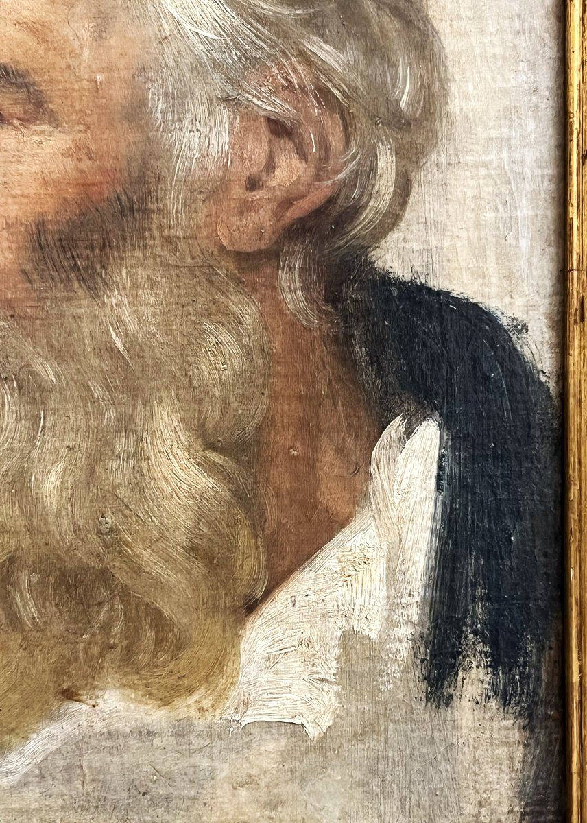 18th-century French School, Portrait Of A Philosopher, Sketch.-photo-2