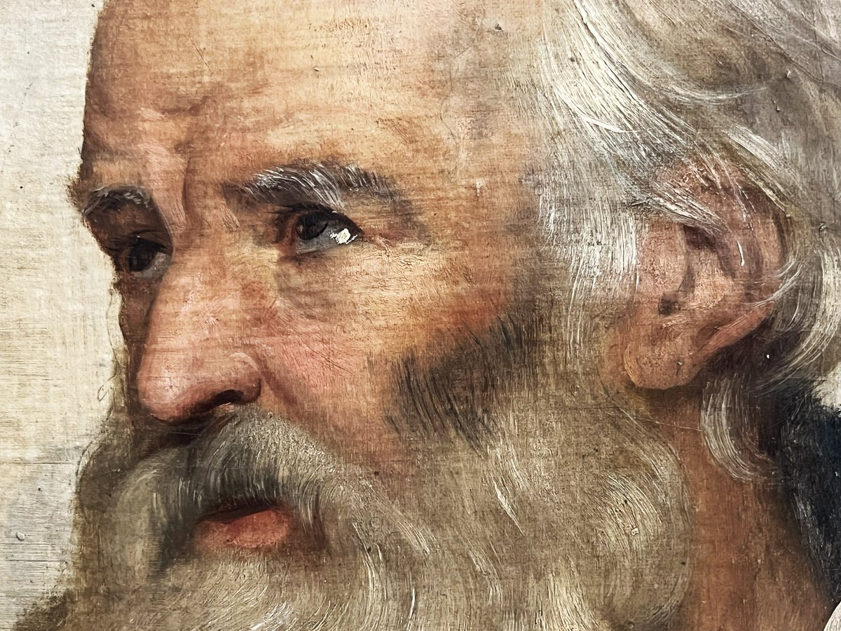 18th-century French School, Portrait Of A Philosopher, Sketch.-photo-3
