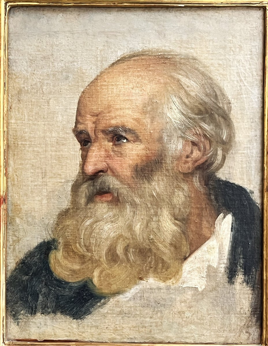 18th-century French School, Portrait Of A Philosopher, Sketch.