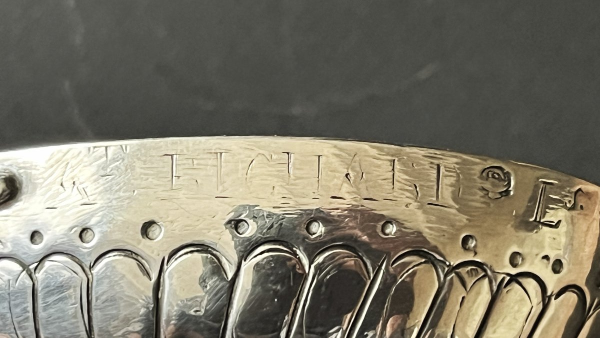 18th-century Silver Tastevin, Paris 1762–1768, With Serpent Motif And Maker's Mark-photo-2