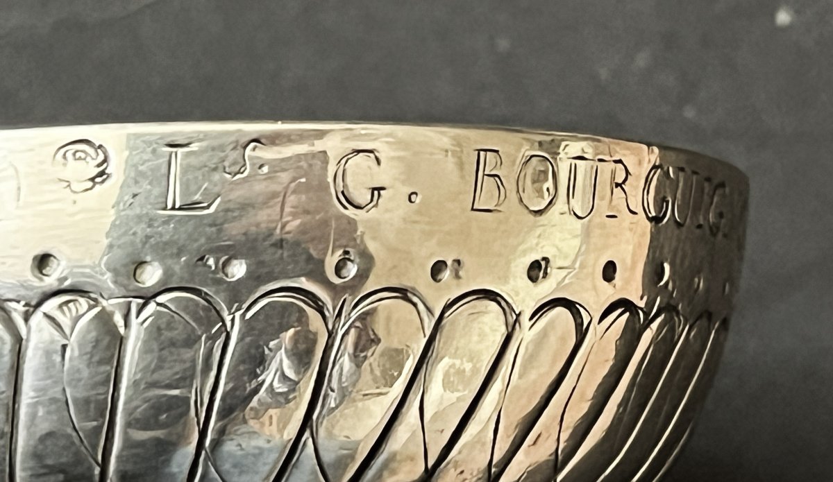 18th-century Silver Tastevin, Paris 1762–1768, With Serpent Motif And Maker's Mark-photo-3