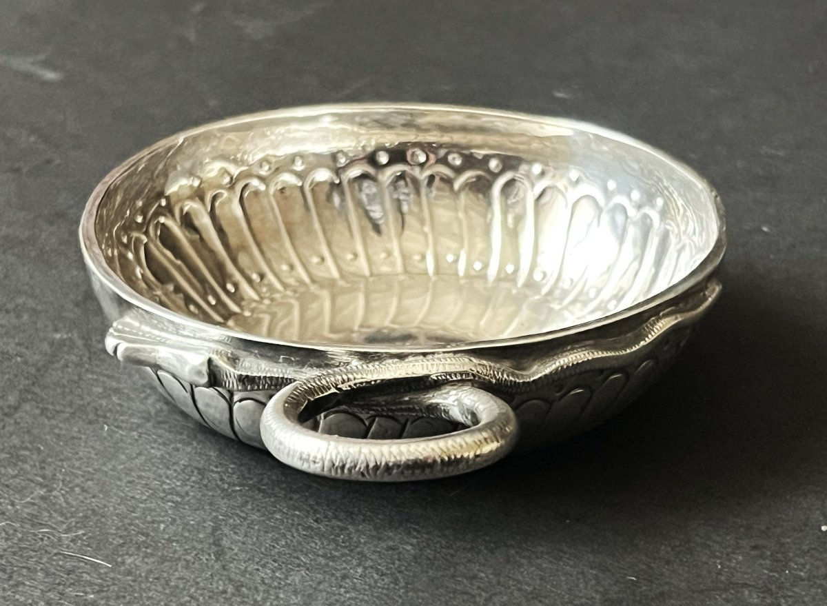 18th-century Silver Tastevin, Paris 1762–1768, With Serpent Motif And Maker's Mark-photo-6