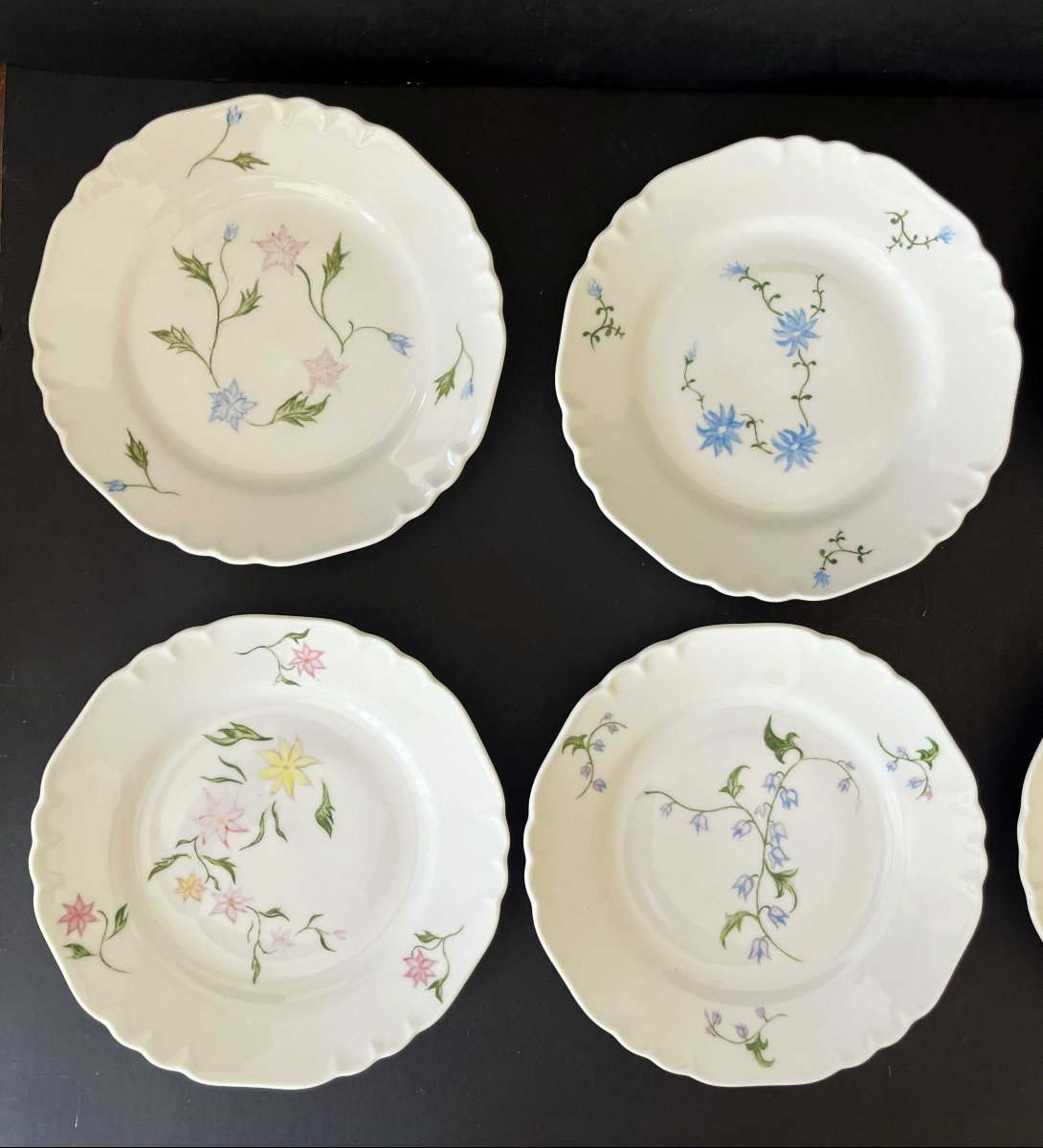 Richard Ginori 67, Eight Hand-painted Dessert Plates, Designed By Mic-photo-2