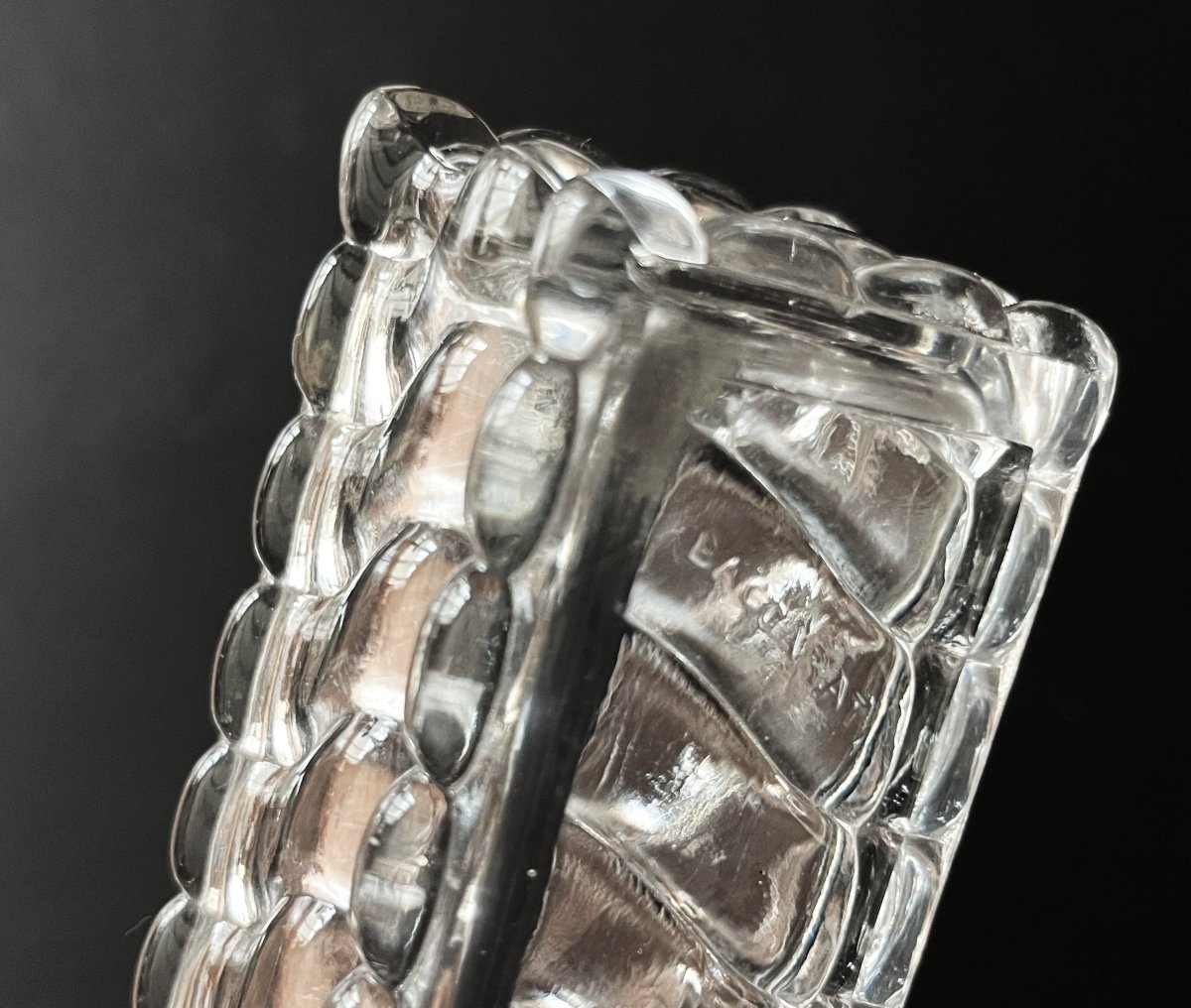 Baccarat, deux éléments de surtout de table modèle Bambou tors, signés-photo-4