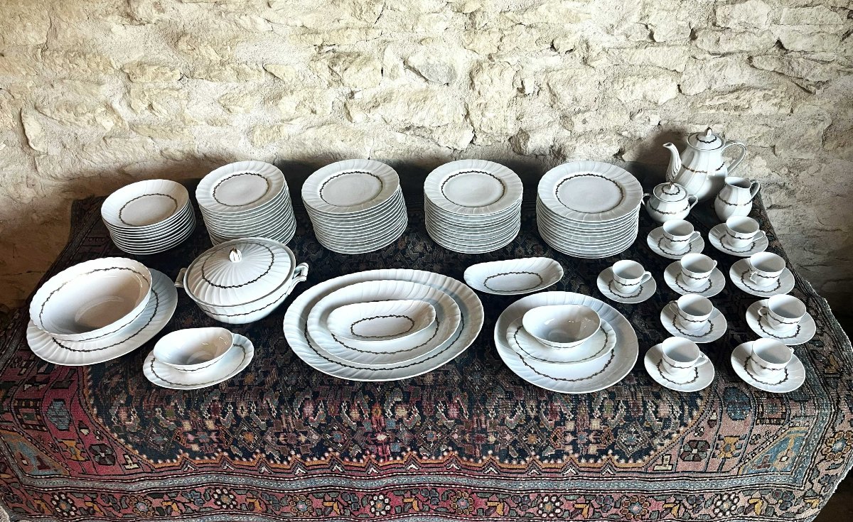 Bernardaud à Limoges très important service "Musset" des années 50, composé de 100 pièces-photo-3