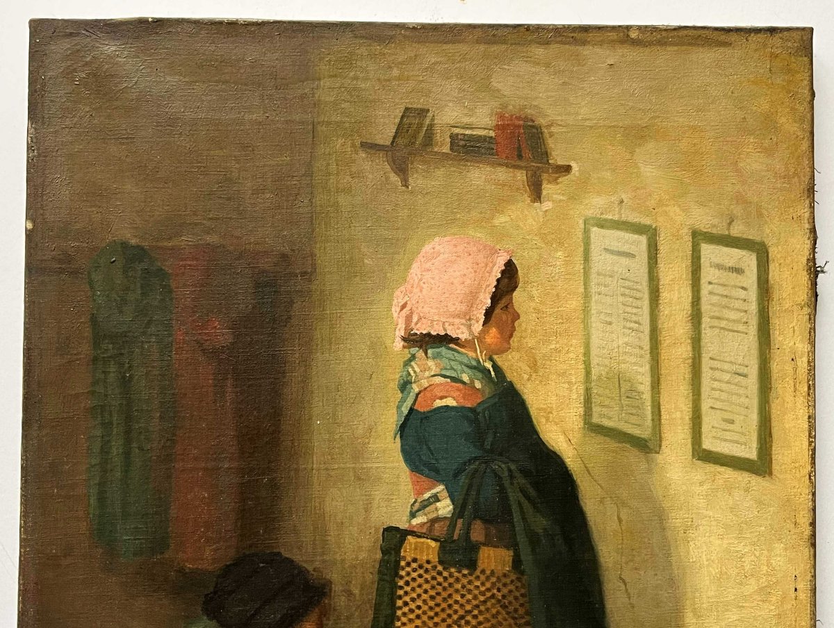 Edouard Joseph Moulinet 1833–1891 "the Schoolchildren" Hst-photo-2