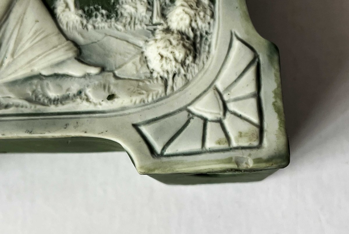 Wedgwood pendule Art Nouveau à décor de musicienne-photo-6