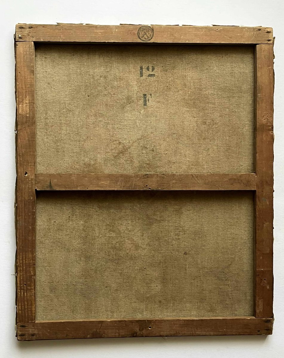 "La Maison Hantée", école de Paris  début 20ème, huile sur toile.-photo-3