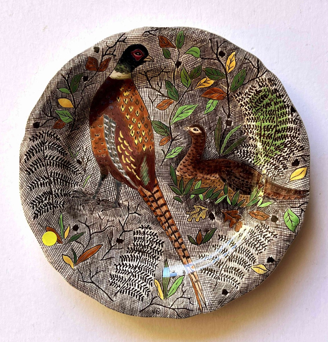 Gien, Rambouillet Line, Partridge Plate And Pheasant Plate.-photo-2