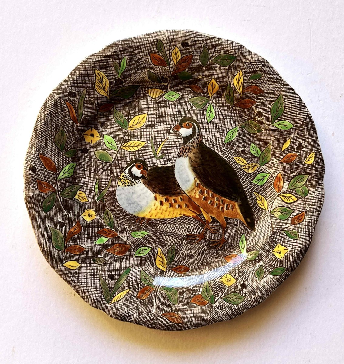 Gien, Rambouillet Line, Partridge Plate And Pheasant Plate.-photo-3