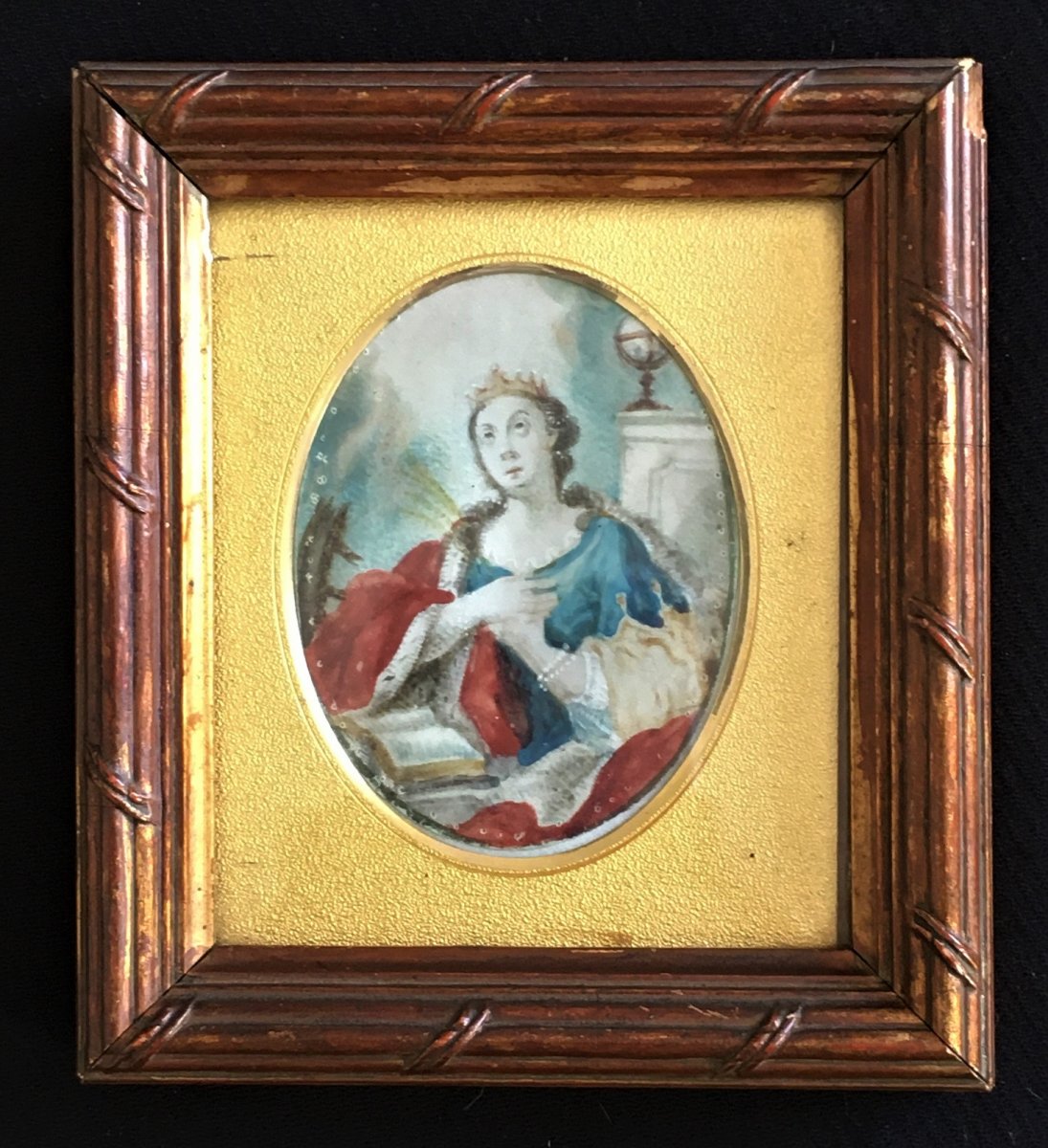 Catherine I De Russie, Paire De Miniatures, Gouaches Sur Vélin Du XVIIIème-photo-3