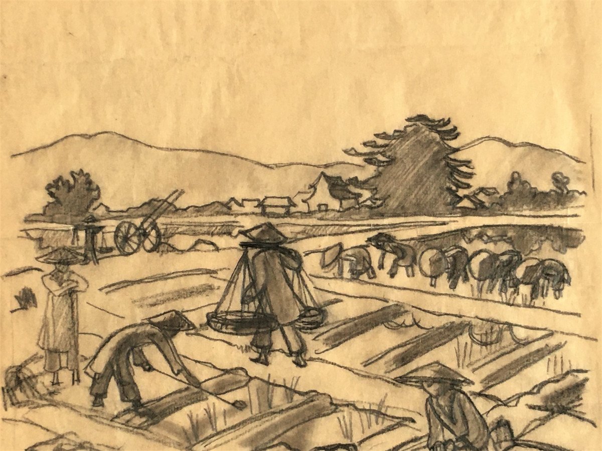 Vietnam, Indochina, 30s, Drawing-photo-4