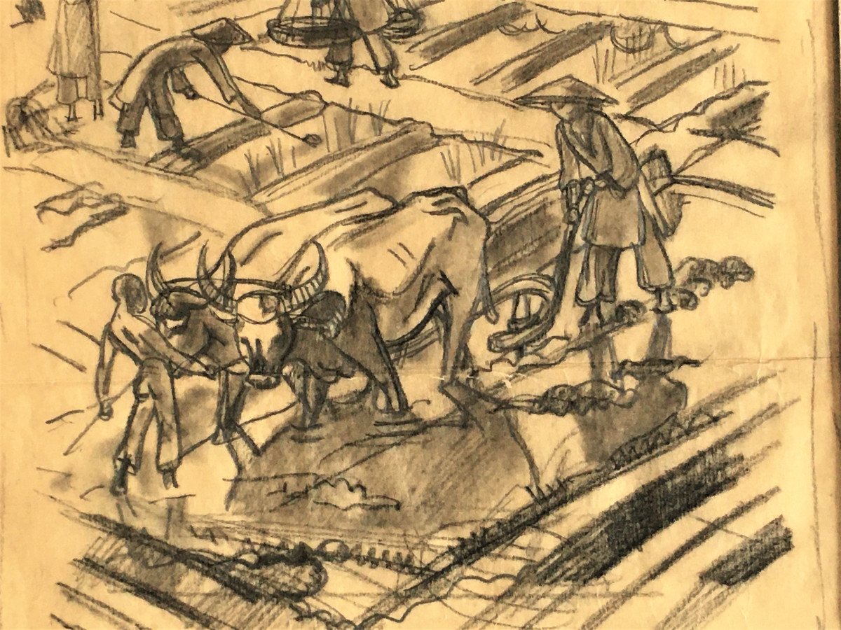 Vietnam, Indochina, 30s, Drawing-photo-1