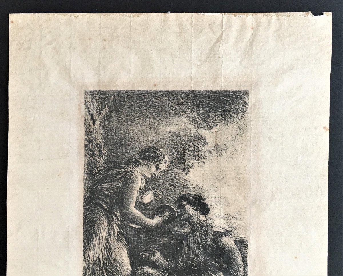 Henri Fantin-latour Lithographie Signée Au Crayon-photo-1