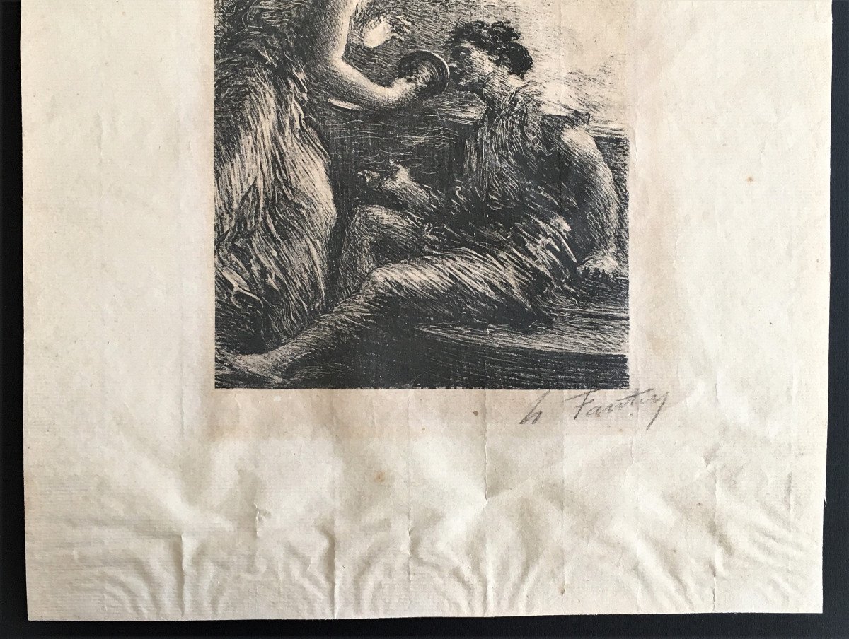 Henri Fantin-latour Lithographie Signée Au Crayon-photo-2