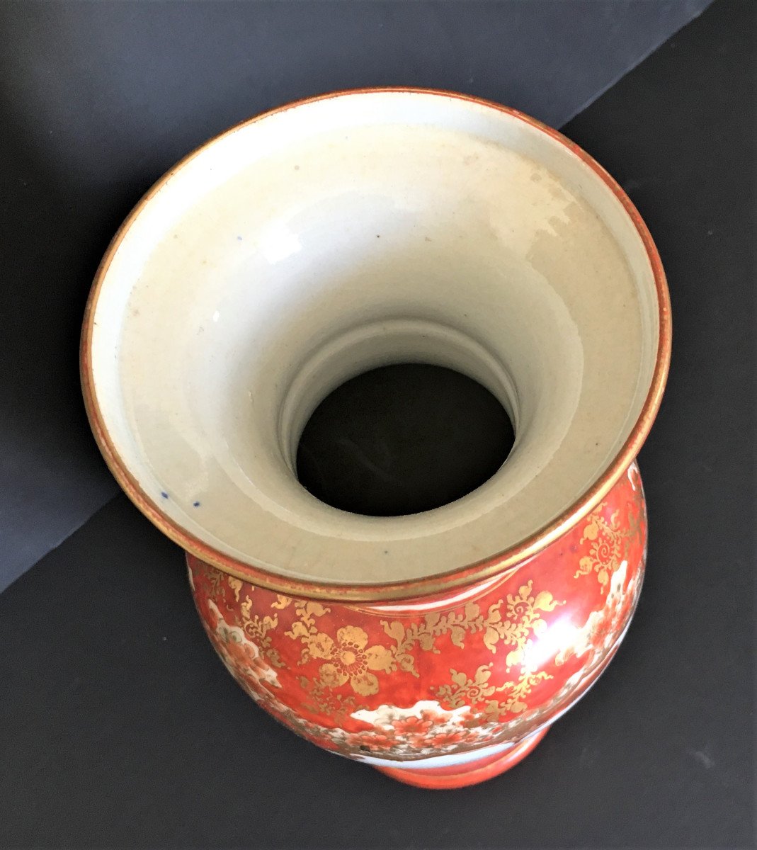 Vase En Céramique Des Fours De Kutani, Japon 19ème, à Décor d'Enfants Jouant.-photo-6
