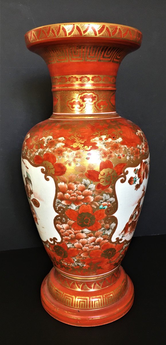 Ceramic Vase From The Kutani Kilns, Japan 19th, Decorated With Children Playing.-photo-7