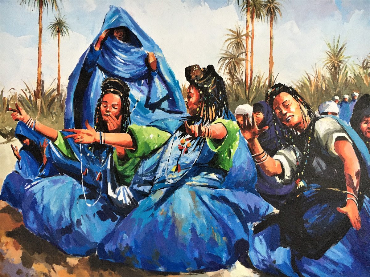 Abdellah Hamimoune Born In 1964, Moroccan Painter,-photo-2