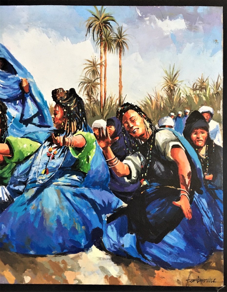 Abdellah Hamimoune Né En 1964, Peintre Marocain, -photo-4