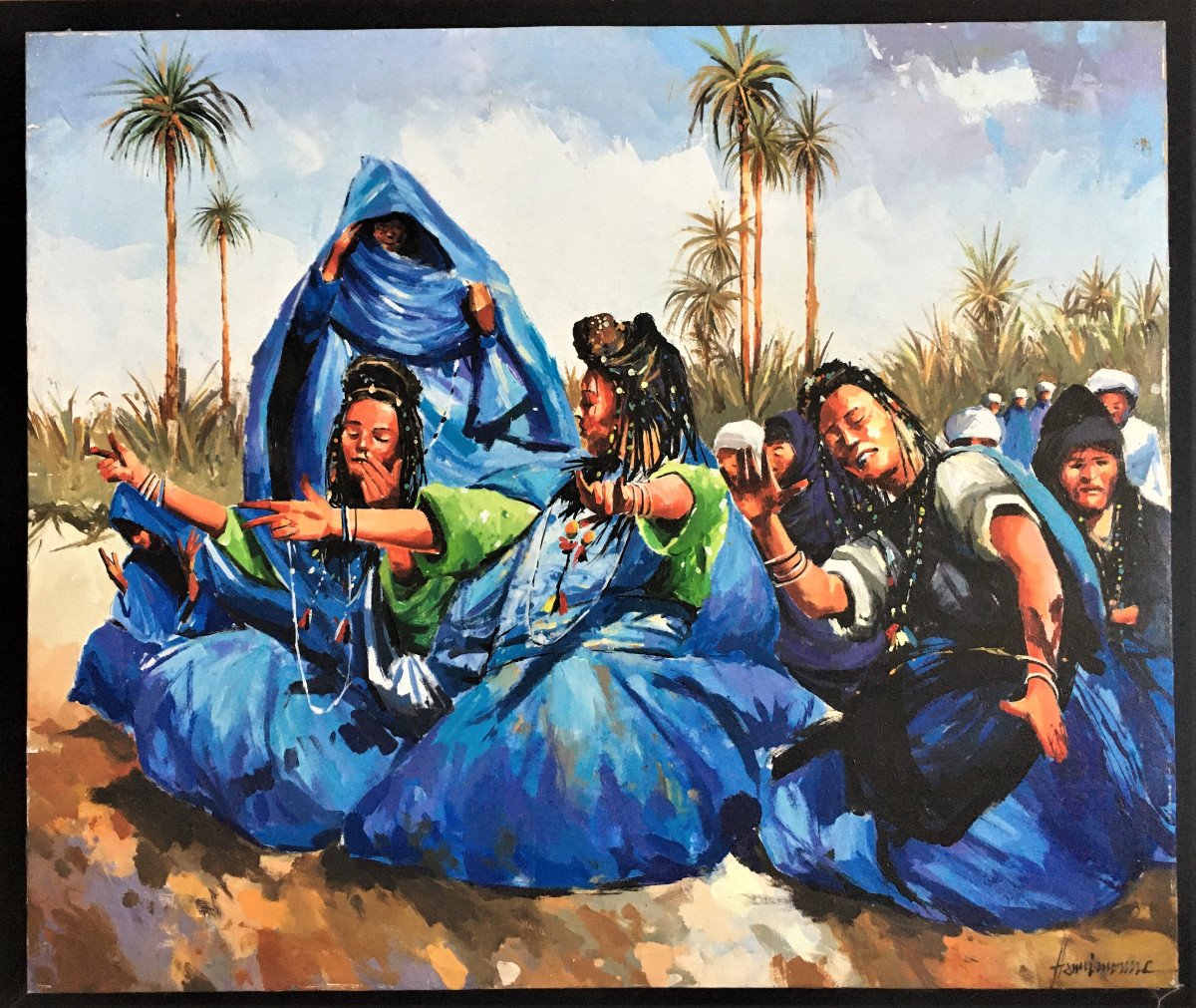 Abdellah Hamimoune Né En 1964, Peintre Marocain, -photo-4